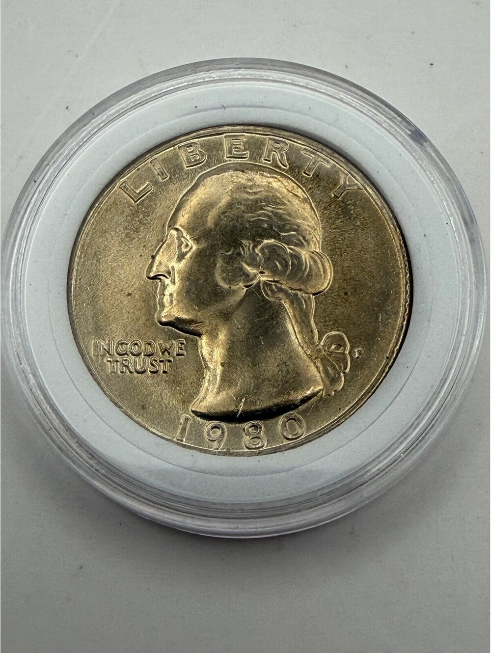 1980-P Washington Quarter 25C Philadelphia Mint Clad Coin Ungraded
